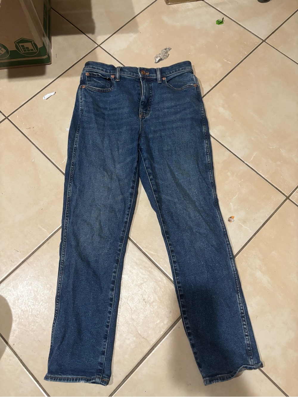 J. Crew Women's Straight-Leg Jeans in Dark Blue Denim